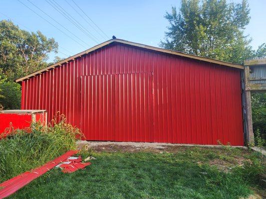 New wall and siding