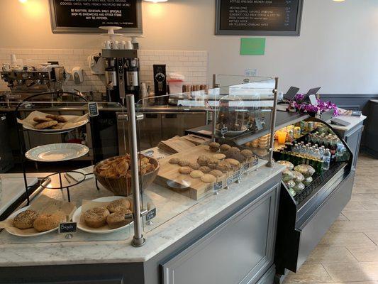 Baked goods, salads, ordering area