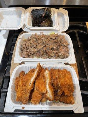 Chicken Katsu Kalua Pork Spam Musubi (2 pcs)