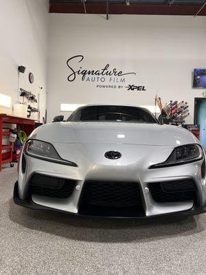 PPF on the Supra and ceramic tint