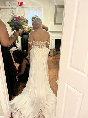 The train of my dress