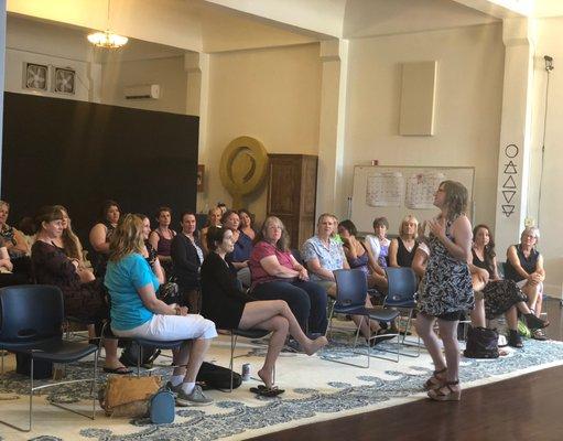 Audience reading at Psychic Sister