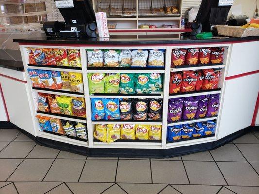 Chips at front counter