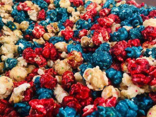 red white and blue popcorn