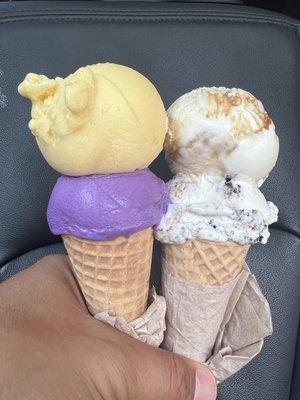 Passionfruit & Ube and Caramel Creme Brulee & Cookies & Cream