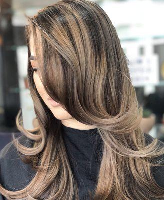 Mixed Metal Tones in Balayage