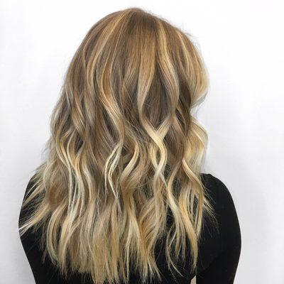 Balayage, cut, and style.