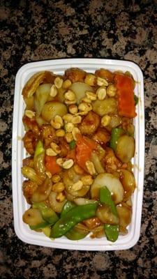 Kung Pao chicken, added water chestnuts