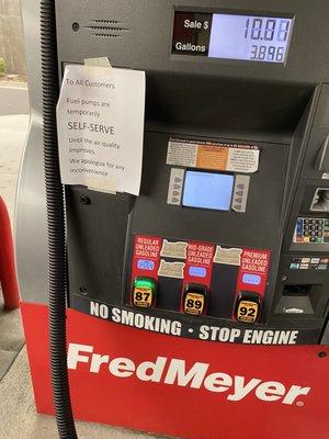 Self-serve during the 9/20 fires