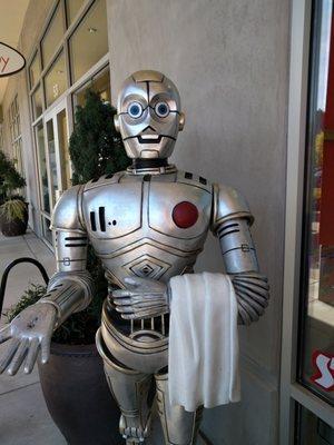 Horrifying robot doorman