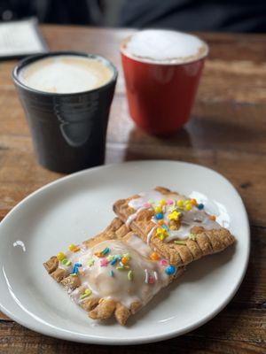 Mom Tart, Flower Child coffee, and The Slice coffee