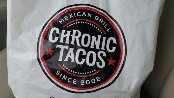 Chronic Tacos carry-out bag