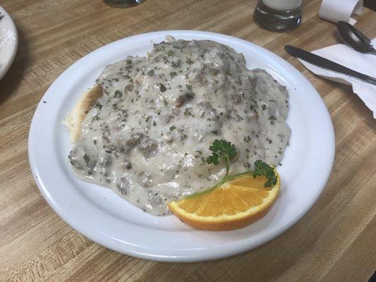 Biscuits and Gravy 1/2 order