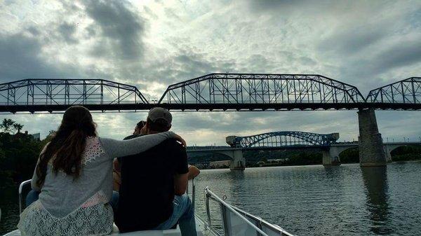 Travel under the Three Bridges and by the Aquarium downtown!