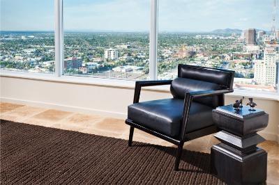 Living room of 44 Monroe Apartments in Phoenix, AZ.