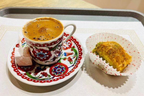 Turkish Coffee & Pistachio Baklava