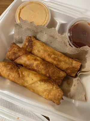 Eggrolls. If you get 3, you get an extra sauce