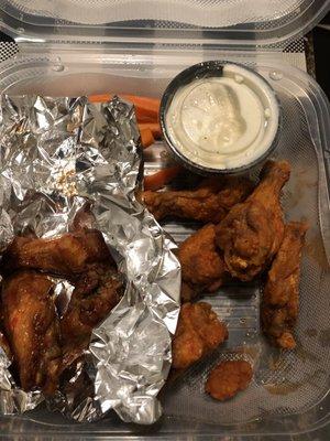 "Extra wet" wings