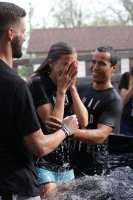 Our first baptism service.