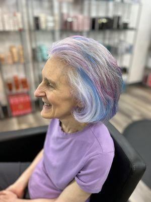 Color hair highlights