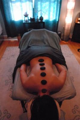 Therapeutic massage that includes extras like hot stones, hot towels, and aromatherapy exclusively for women!