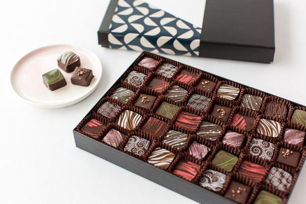 European style chocolate truffle assortment