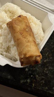 White Rice and my Pork Egg-Roll