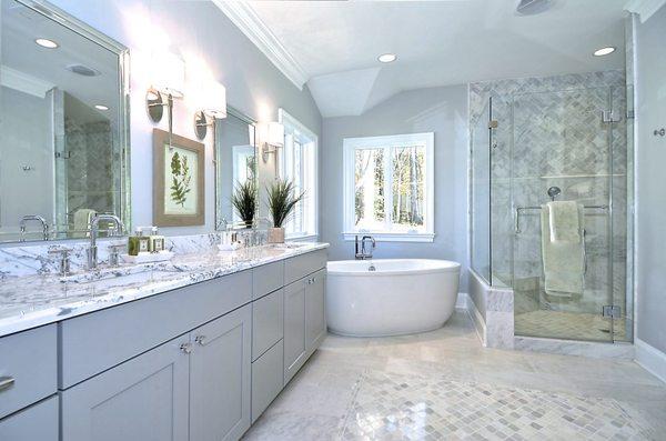 Owners marble bathroom