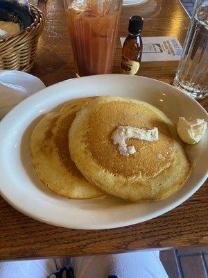 Buttermilk Pancakes with 100% Pure Natural Syrup. Bloody Mary