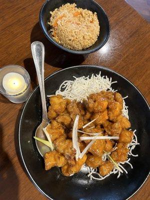 Crispy Honey Chicken, Fried Rice