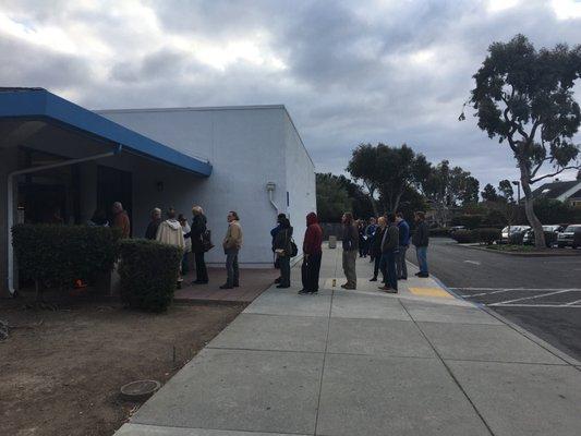 Plan on standing in a very long line and waiting 4 hours for walk-in line.   Sad state of affairs at the Capitola DMV.