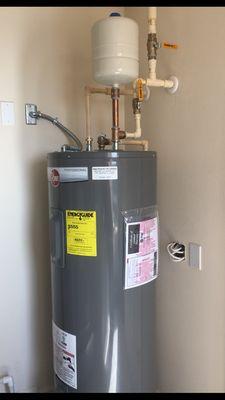 Water heater installation.