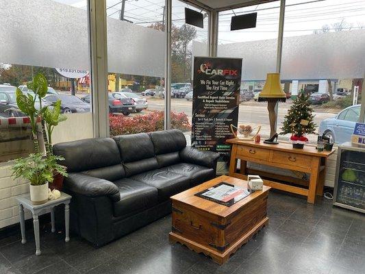 Clean and comfortable waiting room.