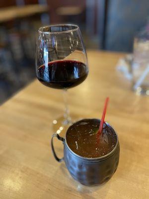 Wine and Strawberry Mule