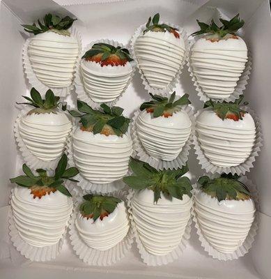 White chocolate covered strawberries