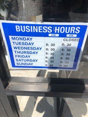 Hours say open but they are close at 11:45am Monday.