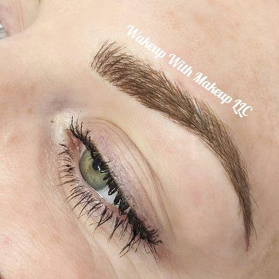 Microbladed brows!  Natural but not!