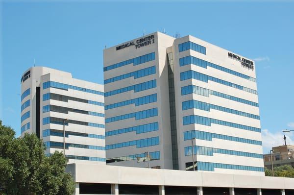 Our office is located in suite 600 in the Medical Center Tower I building.