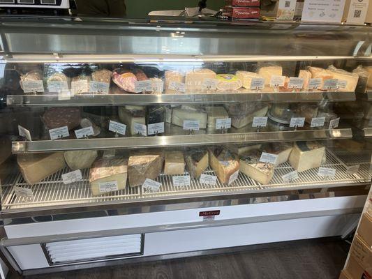 So many delicious varieties of cheese to choose from.