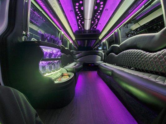 Inside of the Party Bus