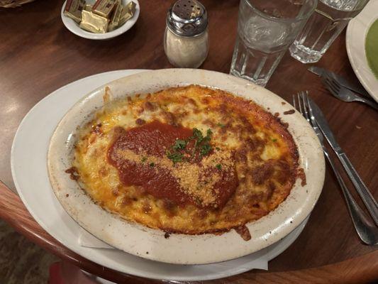 Baked Mostaccioli with meat sauce