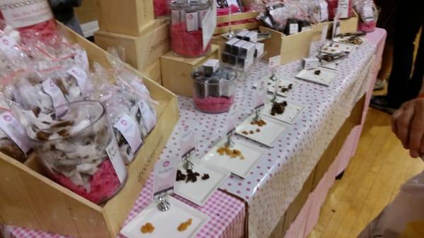 They even had Chipotle caramels and spicy chocolate samples!