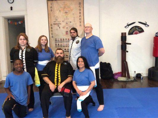 Sifu Griffith and the first class of sashes at Blue Lantern.