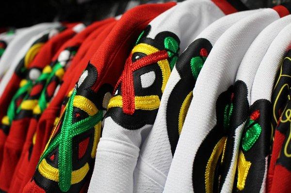 Largest selection of authentic Blackhawks jerseys.