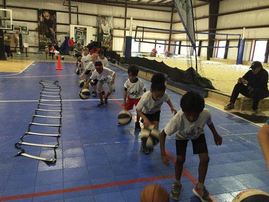 Dribbling and ladder drills will help prepare your youth for action.