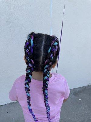 daughters birthday braids by Janet