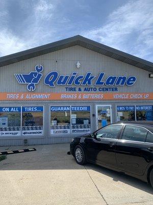 Quick lane front entrance