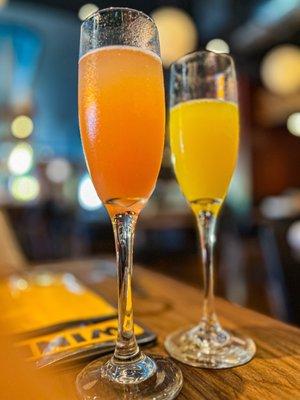 Peach Bellini and mimosa