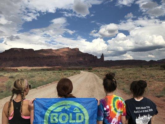 Students hiking in Utah