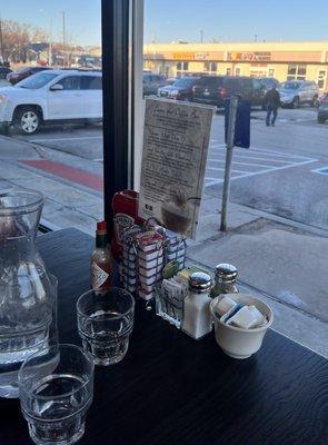 Corner view inside restaurant